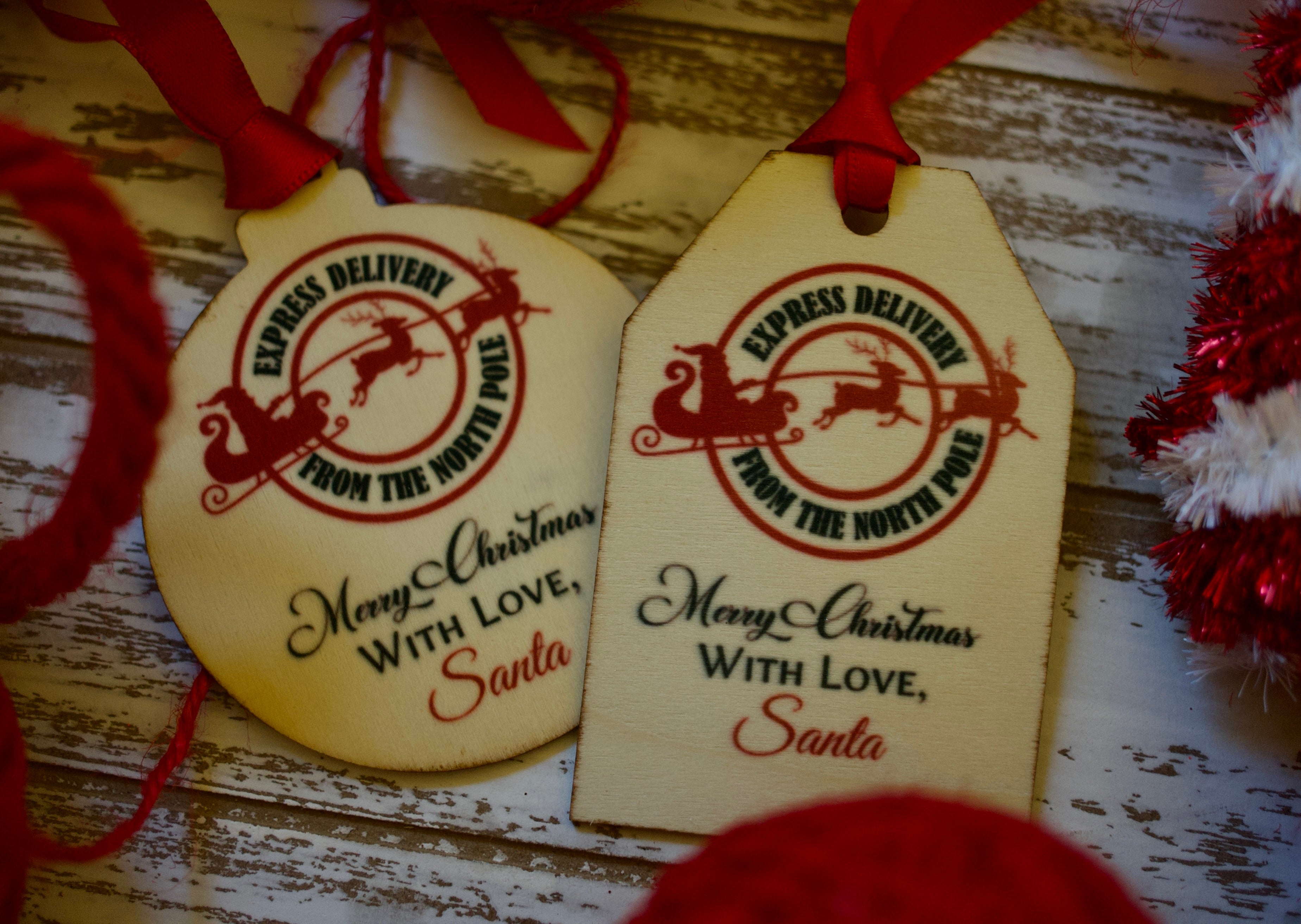 Custom Wood Christmas Gift tags