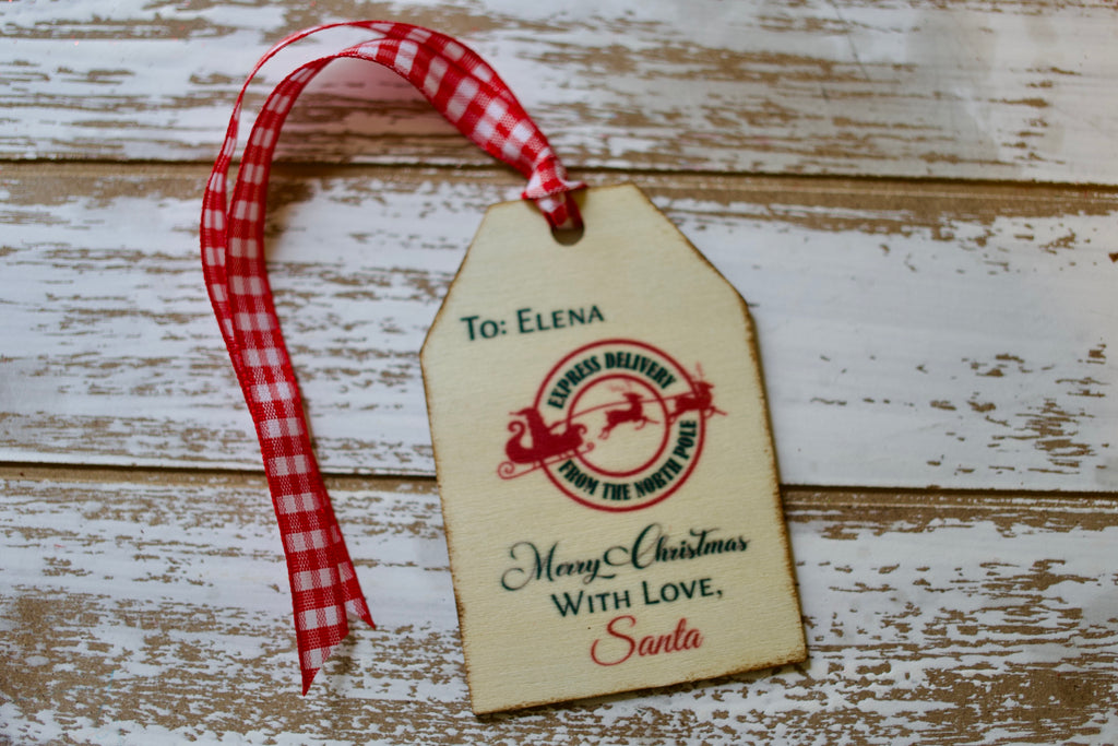Custom Wood Christmas Gift tags