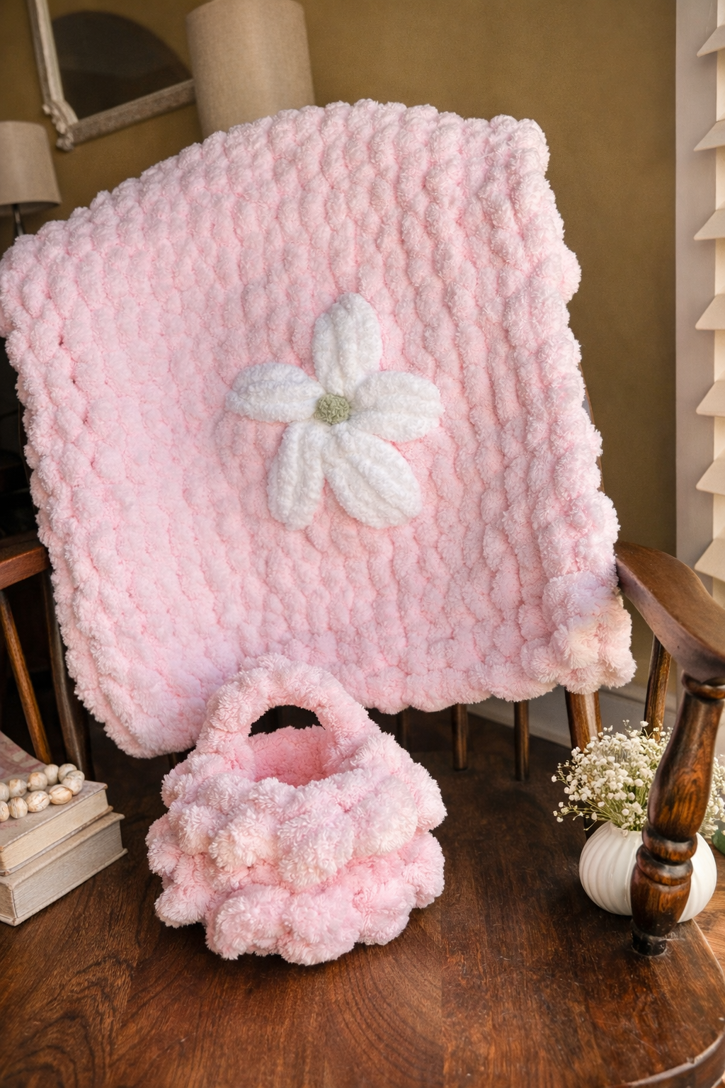 Hand Knit Baby Blanket