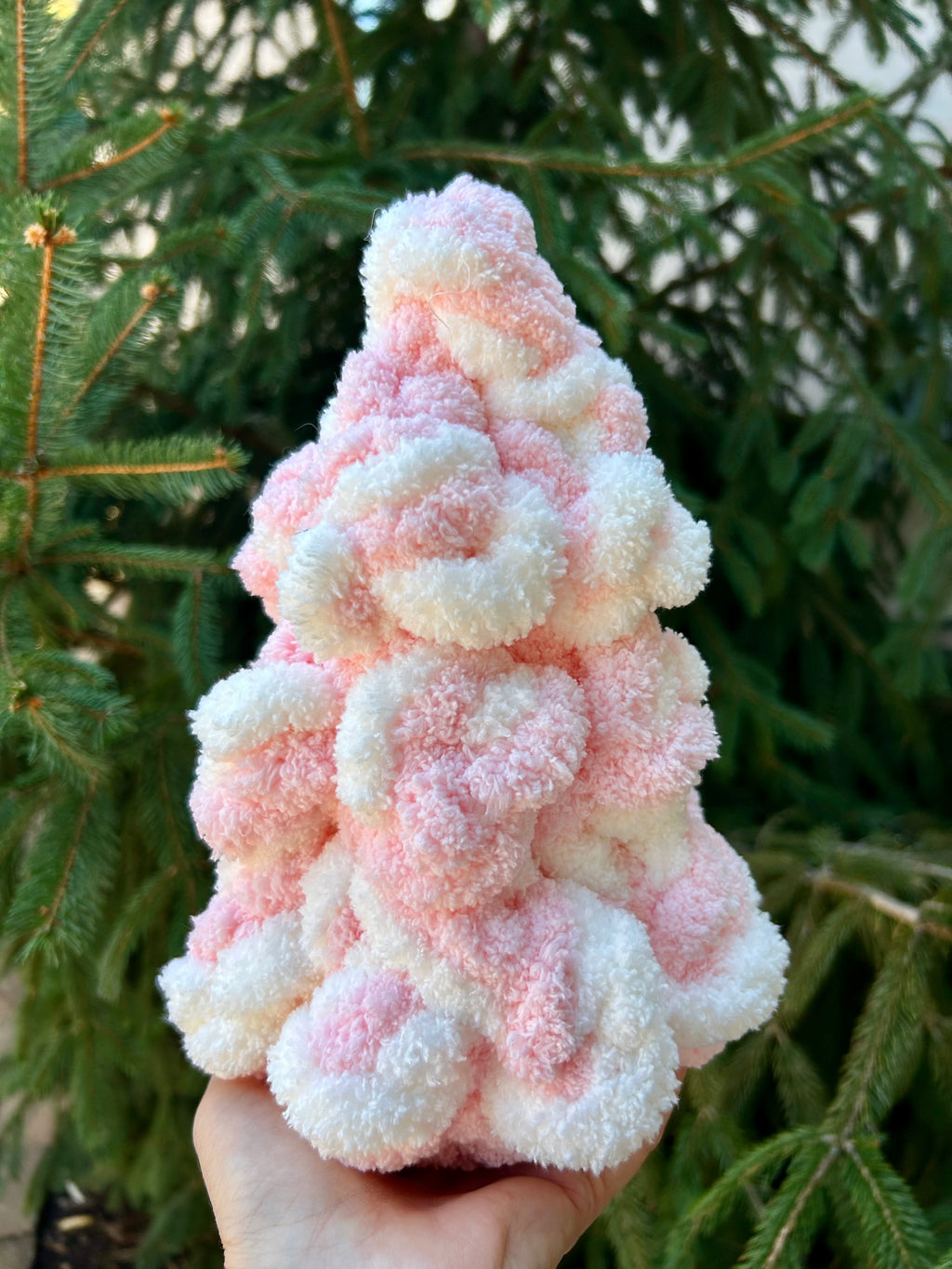 Hand Knit Christmas Trees