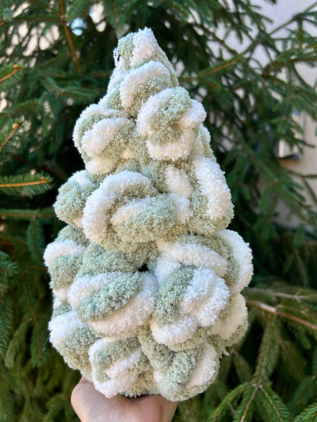 Hand Knit Christmas Trees