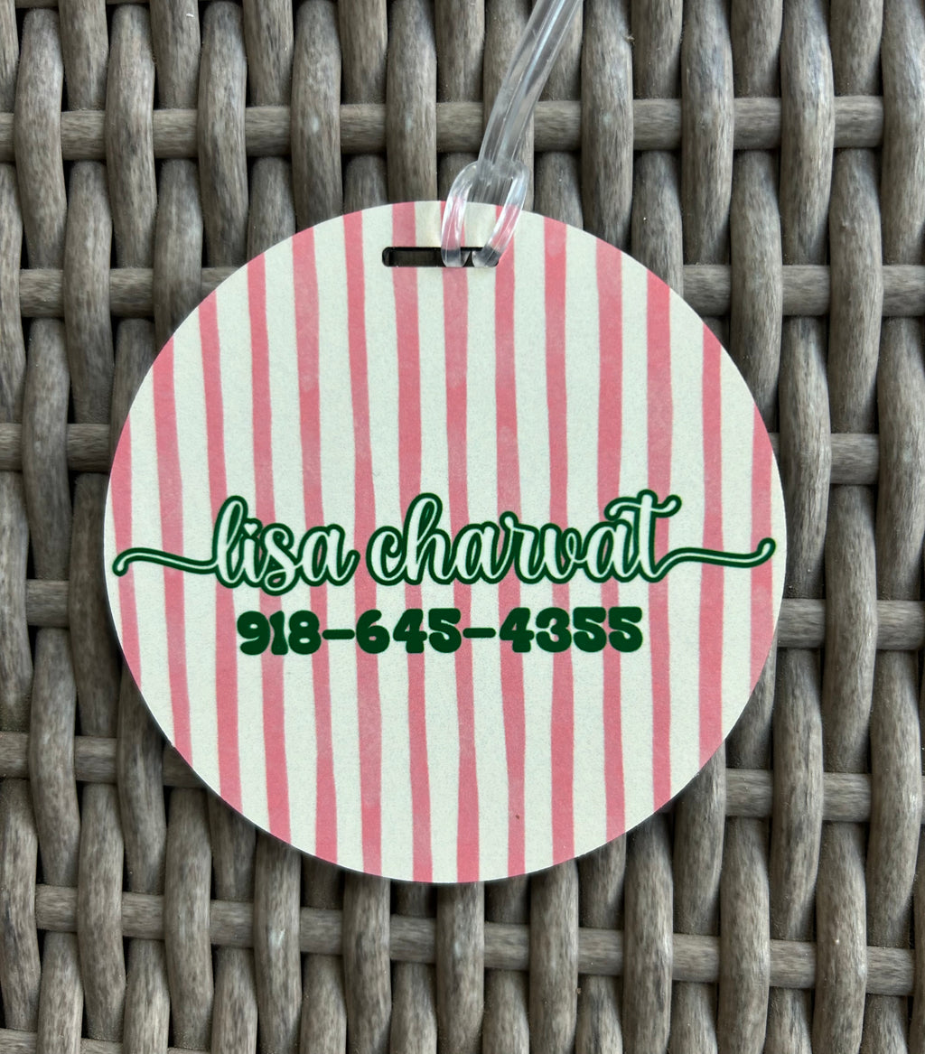 Santa's Favorite Tennis Player Bag Tag