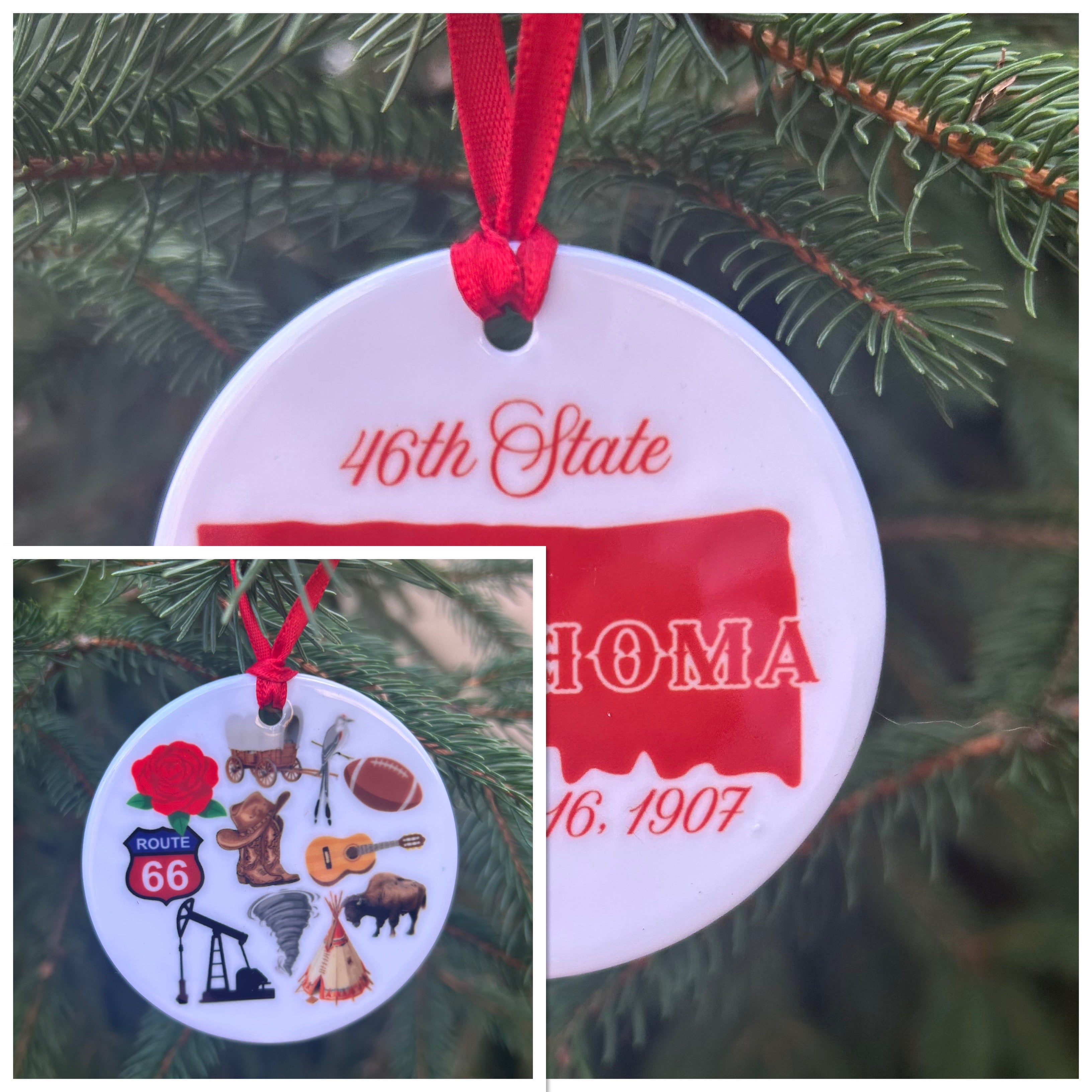 Oklahoma Christmas Ornament