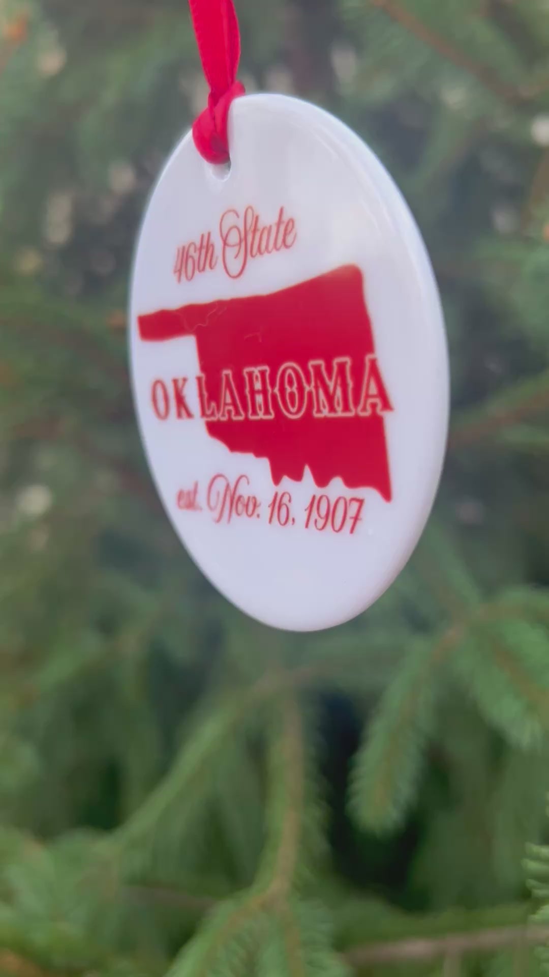 Oklahoma Christmas Ornament